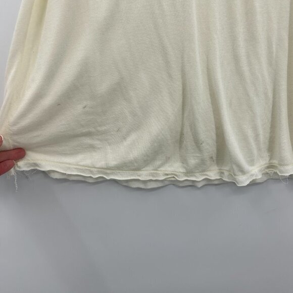 LAUREN MOSHI Sample Cream 100% Micro Modal Scoop Neck Short Sleeve Shirt Medium - Picture 6 of 6